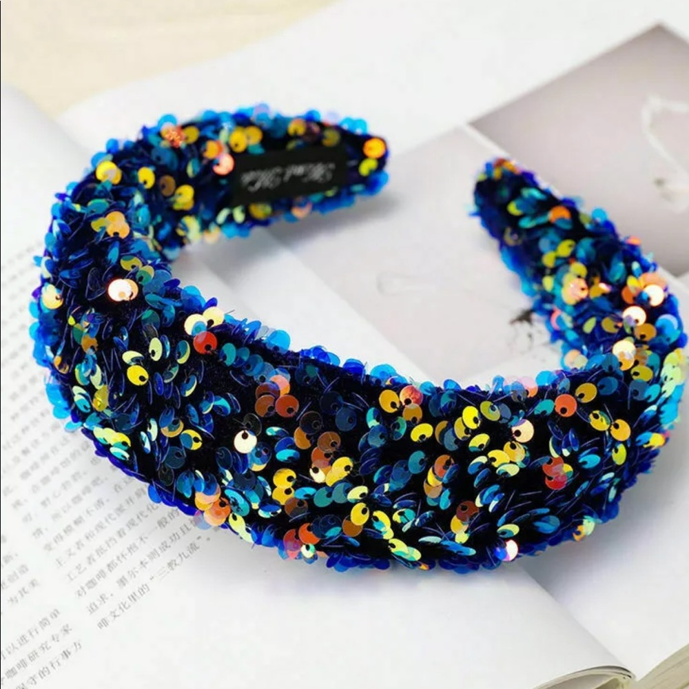 Luxury royal blue mermaid headband